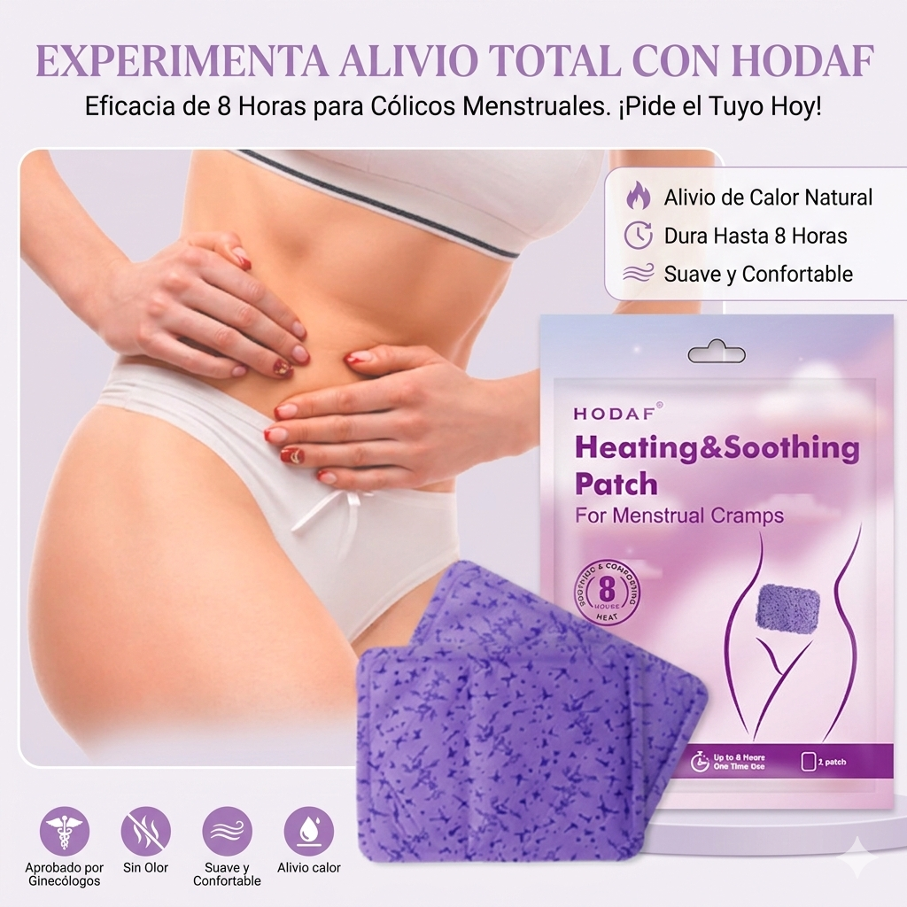 🔥 Parche Térmico Auto-Calentable para Cólicos Menstruales. Alivio dura 🔥  8–12 horas de calor continuo