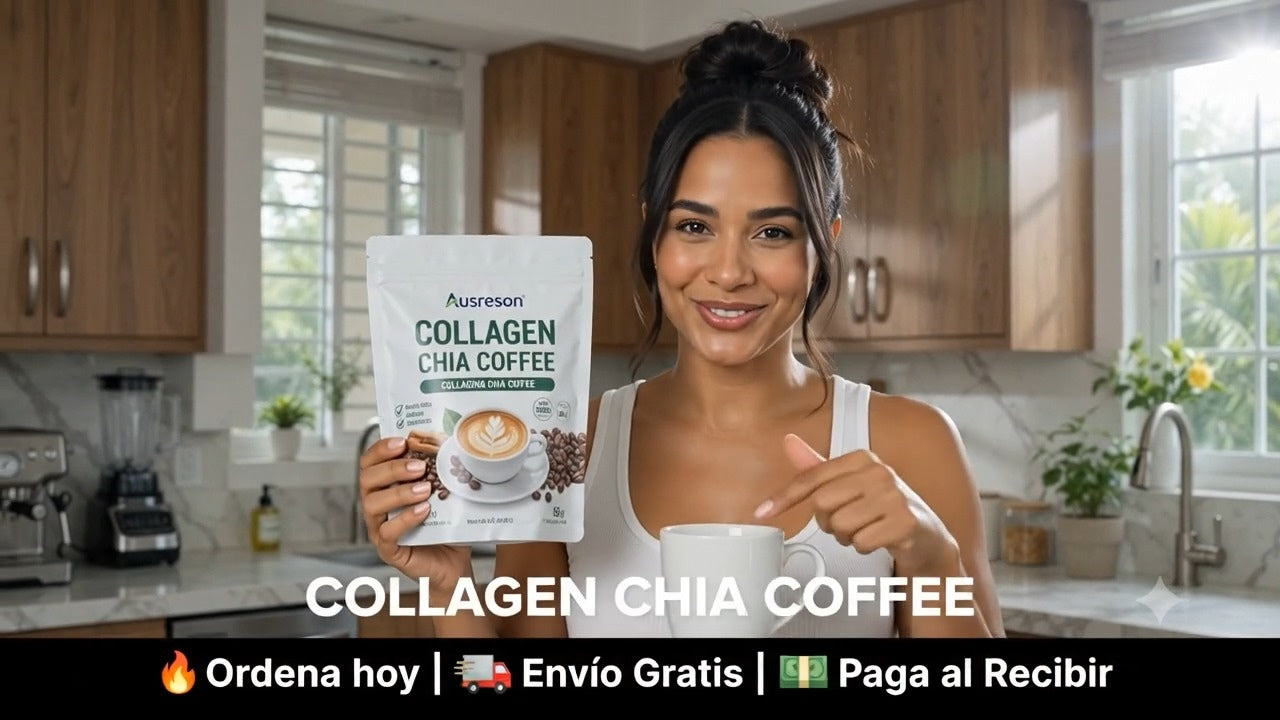 Café de Colágeno y Chía Ausreson: Tu dosis diaria de belleza y energía en un solo sobre