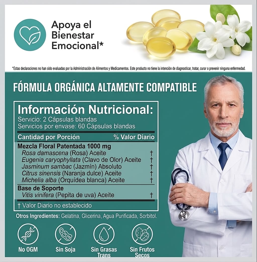 Eliminador de olor corporal: Scent Harmony, tu dosis diaria de frescura (120 cápsulas blandas)